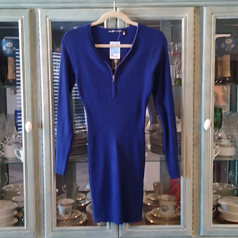 NWT Blue Lightweight Sweater Dress size M, by Love at First Sight